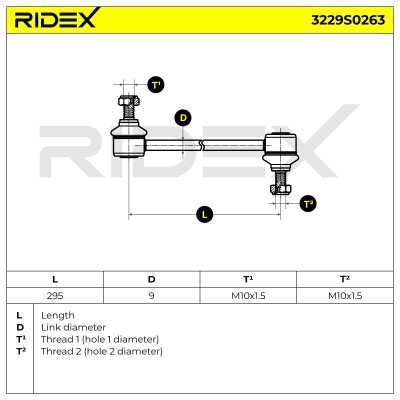 Stabilizer Link RIDEX 3229S0263 3229S0263 - photo 9
