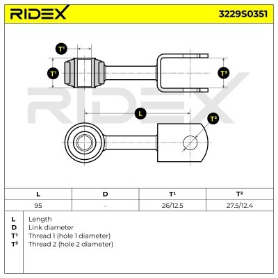 Stabilizer Link RIDEX 3229S0351 3229S0351 - photo 6
