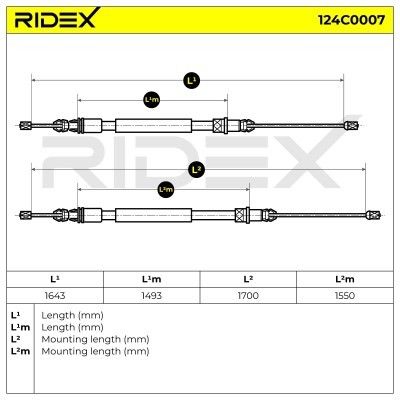 Cable Pull, Parking Brake RIDEX 124C0007 124C0007 - photo 9