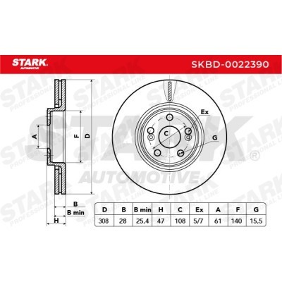 Brake Disc Stark SKBD-0022390 SKBD-0022390 - photo 5