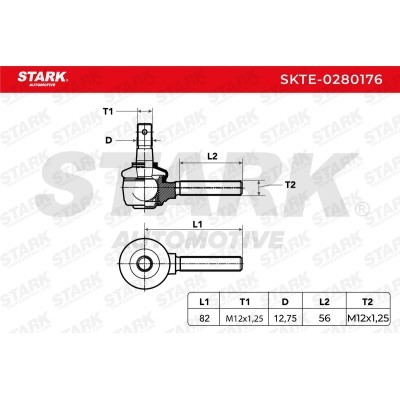 Tie Rod End Stark SKTE-0280176 SKTE-0280176 - photo 4