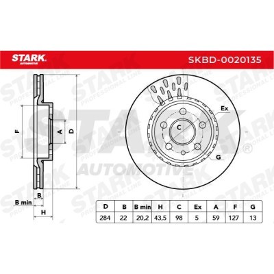 Brake Disc Stark SKBD-0020135 SKBD-0020135 - photo 5