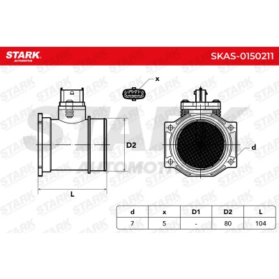 Air Mass Sensor Stark SKAS-0150211 SKAS-0150211 - photo 6