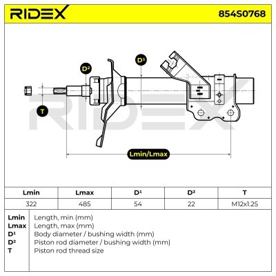 Shock Absorber RIDEX 854S0768 854S0768 - photo 5