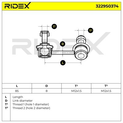 Stabilizer Link RIDEX 3229S0374 3229S0374 - photo 7