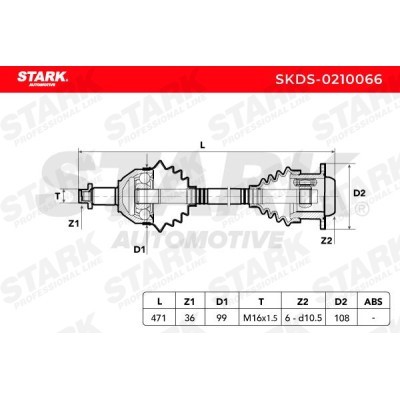 Drive Shaft Stark SKDS-0210066 SKDS-0210066 - photo 7
