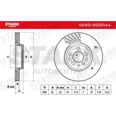 Brake Disc Stark SKBD-0020144 SKBD-0020144 - photo 6