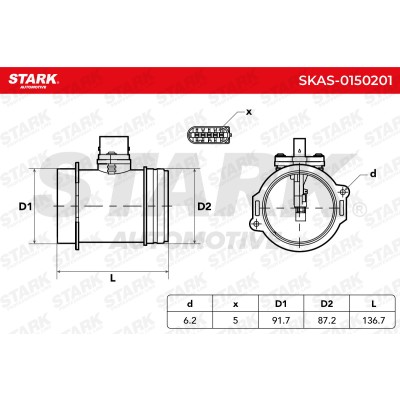 Air Mass Sensor Stark SKAS-0150201 SKAS-0150201 - photo 5