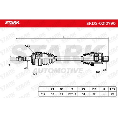Drive Shaft Stark SKDS-0210790 SKDS-0210790 - photo 7