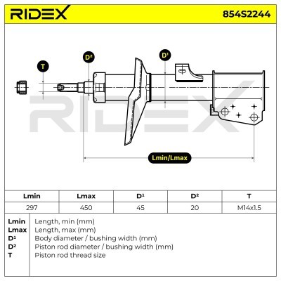 Shock Absorber RIDEX 854S2244 854S2244 - photo 9