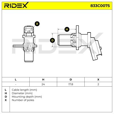 Crankshaft Pulse Sensor RIDEX 833C0075 833C0075 - photo 6