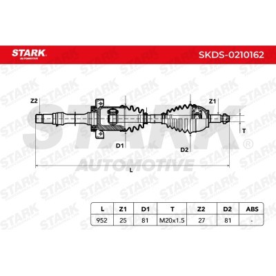 Drive Shaft Stark SKDS-0210162 SKDS-0210162 - photo 3