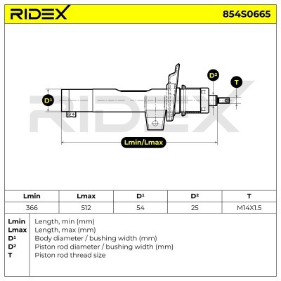 Shock Absorber RIDEX 854S0665 854S0665 - photo 8