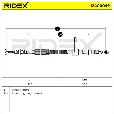 Cable Pull, Parking Brake RIDEX 124C0049 124C0049 - photo 6