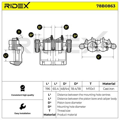 Brake Caliper RIDEX 78B0863 78B0863 - photo 6