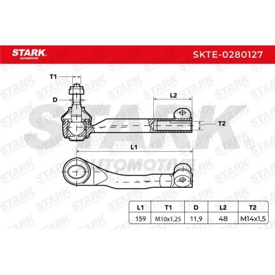 Tie Rod End Stark SKTE-0280127 SKTE-0280127 - photo 5