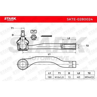 Tie Rod End Stark SKTE-0280024 SKTE-0280024 - photo 8
