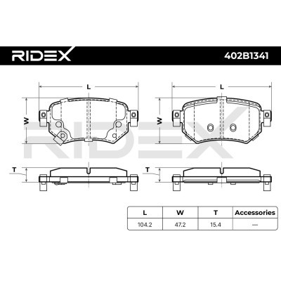 Brake Pads Set RIDEX 402B1341 402B1341 - photo 6