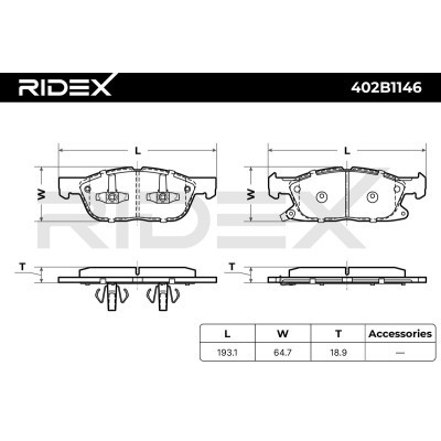 Brake Pads Set RIDEX 402B1146 402B1146 - photo 6