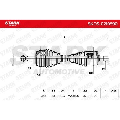 Drive Shaft Stark SKDS-0210590 SKDS-0210590 - photo 7