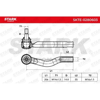 Tie Rod End Stark SKTE-0280603 SKTE-0280603 - photo 6