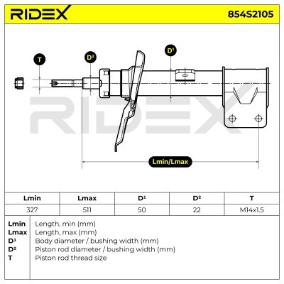 Shock Absorber RIDEX 854S2105 854S2105 - photo 6
