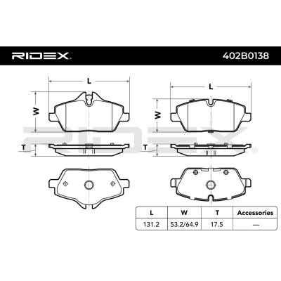 Brake Pads Set RIDEX 402B0138 402B0138 - photo 4
