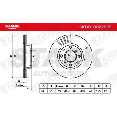 Brake Disc Stark SKBD-0022869 SKBD-0022869 - photo 4