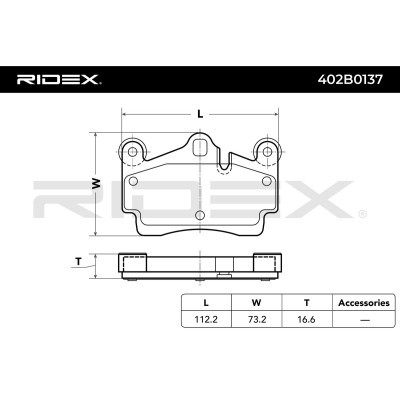 Brake Pads Set RIDEX 402B0137 402B0137 - photo 5