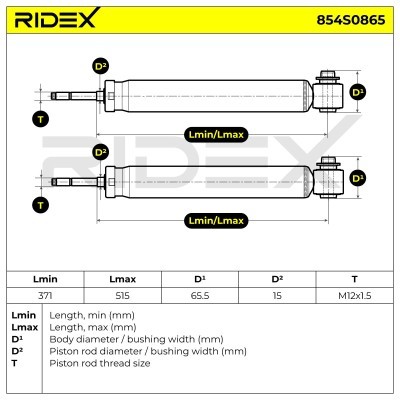 Shock Absorber RIDEX 854S0865 854S0865 - photo 4