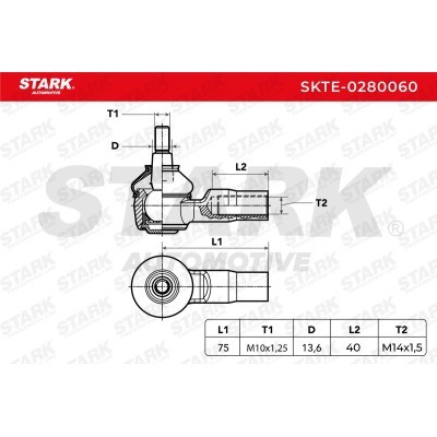 Tie Rod End Stark SKTE-0280060 SKTE-0280060 - photo 3