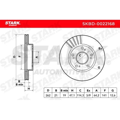 Brake Disc Stark SKBD-0022168 SKBD-0022168 - photo 5