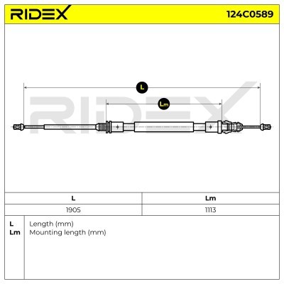 Cable Pull, Parking Brake RIDEX 124C0589 124C0589 - photo 6