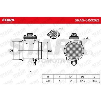 Air Mass Sensor Stark SKAS-0150262 SKAS-0150262 - photo 6