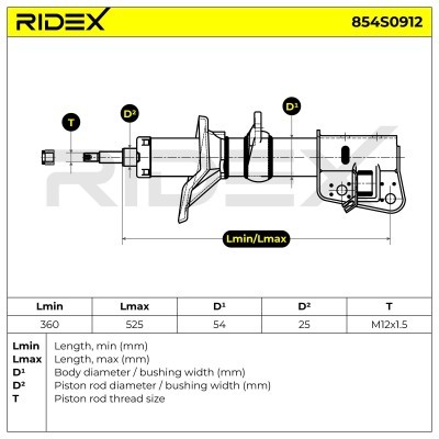 Shock Absorber RIDEX 854S0912 854S0912 - photo 7