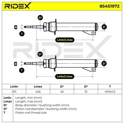 Shock Absorber RIDEX 854S1972 854S1972 - photo 4