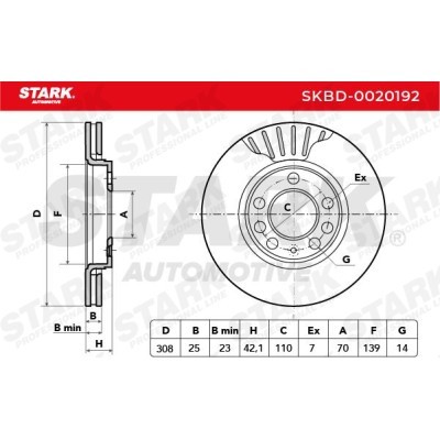 Brake Disc Stark SKBD-0020192 SKBD-0020192 - photo 5
