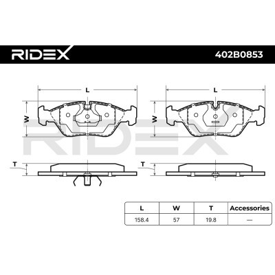 Brake Pads Set RIDEX 402B0853 402B0853 - photo 7