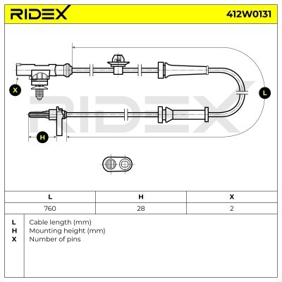 ABS Sensor RIDEX 412W0131 412W0131 - photo 5