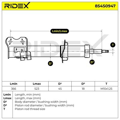 Shock Absorber RIDEX 854S0947 854S0947 - photo 8