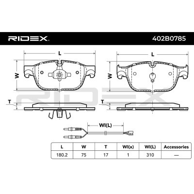 Brake Pads Set RIDEX 402B0785 402B0785 - photo 3