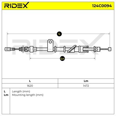Cable Pull, Parking Brake RIDEX 124C0094 124C0094 - photo 6