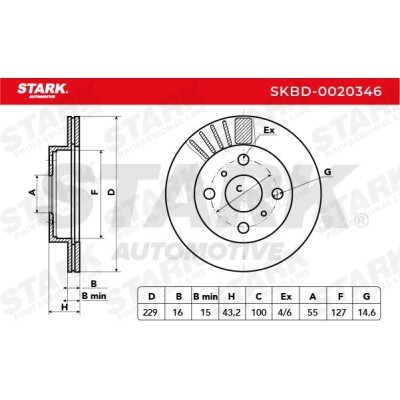 Brake Disc Stark SKBD-0020346 SKBD-0020346 - photo 5