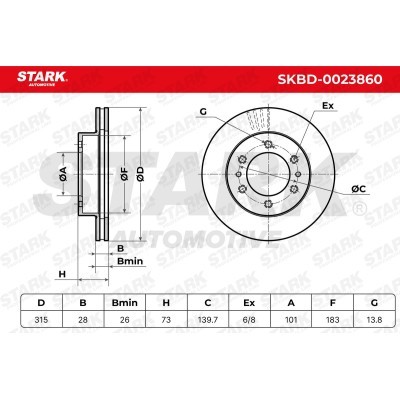 Brake Disc Stark SKBD-0023860 SKBD-0023860 - photo 9
