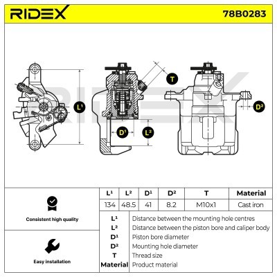 Brake Caliper RIDEX 78B0283 78B0283 - photo 5