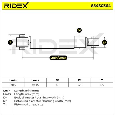 Shock Absorber RIDEX 854S0364 854S0364 - photo 5
