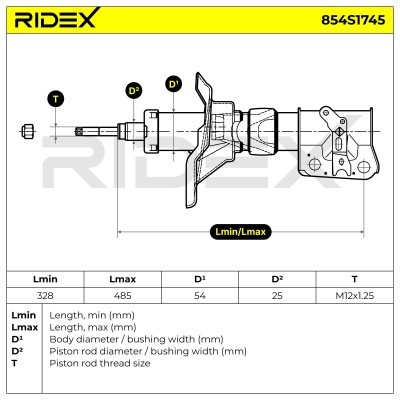 Shock Absorber RIDEX 854S1745 854S1745 - photo 5