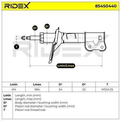 Shock Absorber RIDEX 854S0440 854S0440 - photo 6