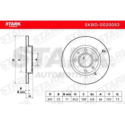 Brake Disc Stark SKBD-0020053 SKBD-0020053 - photo 7