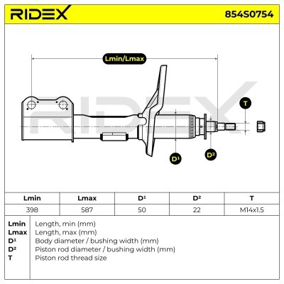 Shock Absorber RIDEX 854S0754 854S0754 - photo 8